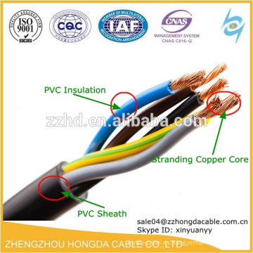 LV 400V Cables flexibles multinúcleo con cable subterráneo de baja tensión